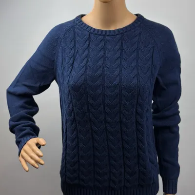 Pull torsadé col rond Land s End taille S très bon état 